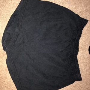 Black shorts with elastic waistband